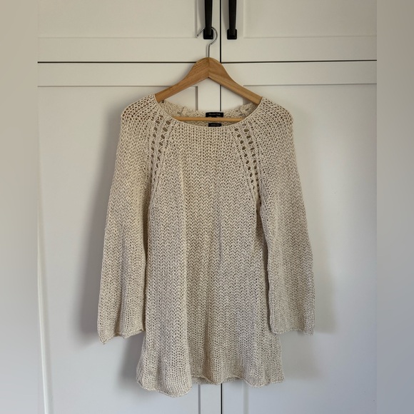 Knit Cotton and Linen Sweater - Picture 1 of 3